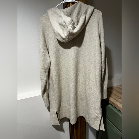 LOFT Cream Hooded Cardigan Sweater - Picture 2 of 5